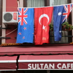 NZ Turkish & Aus Flags Sultan cafe